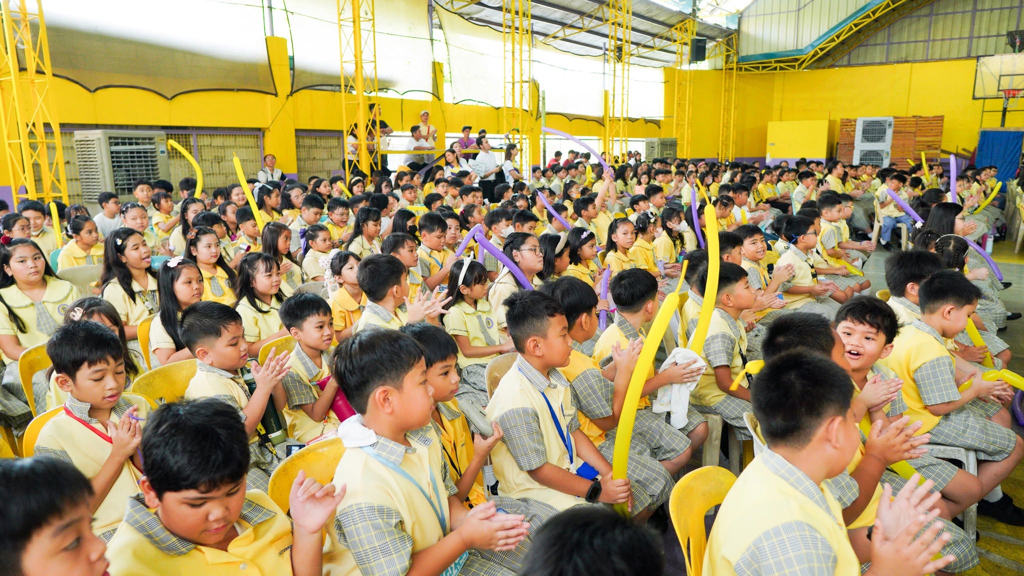 NSDGA students gathered together inside the school gymnasium